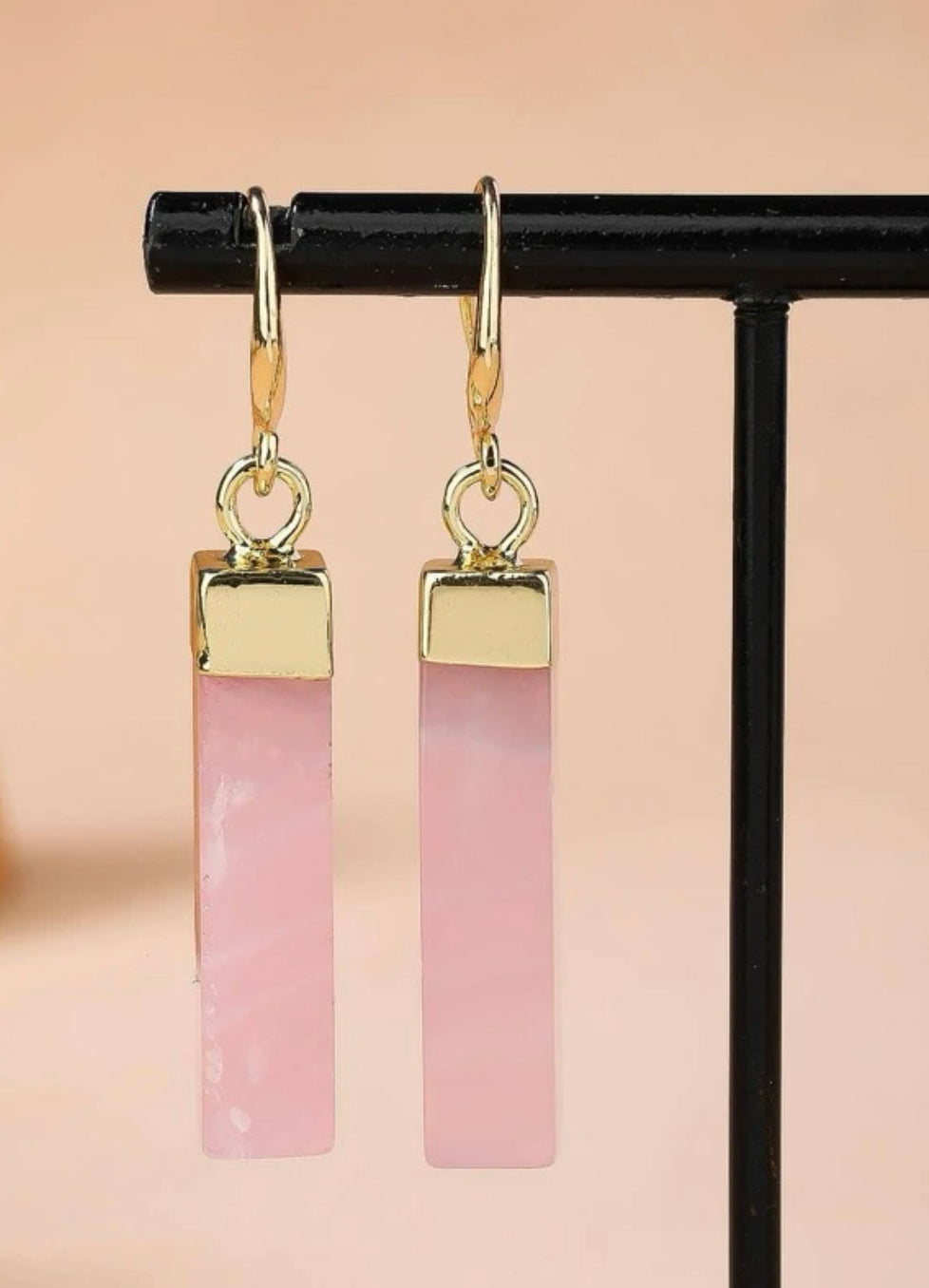 Rose Quartz Drop Earrings