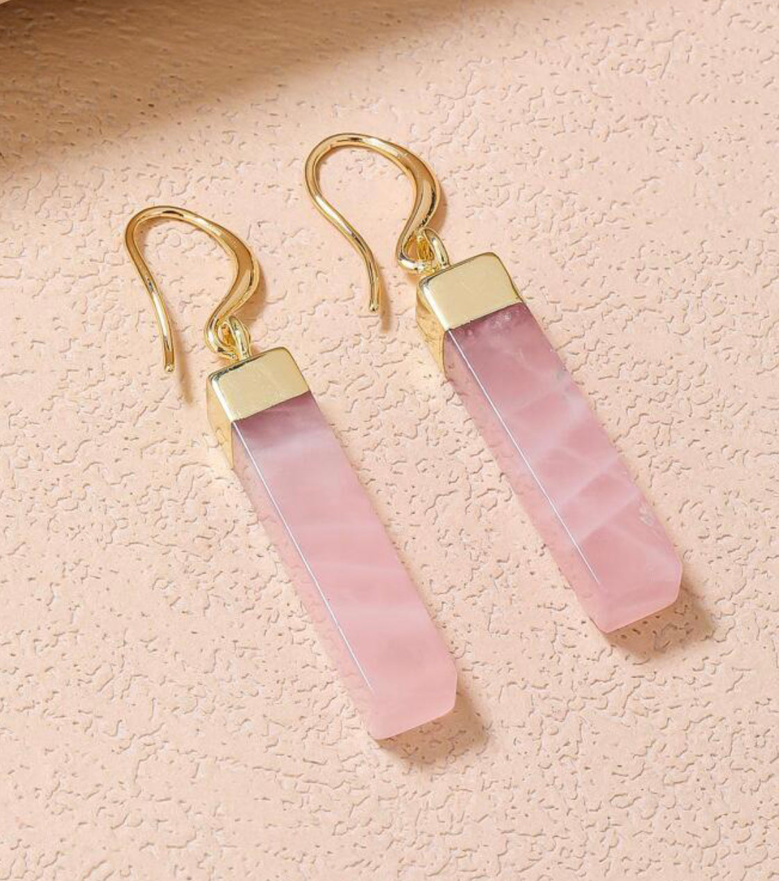 Rose Quartz Drop Earrings